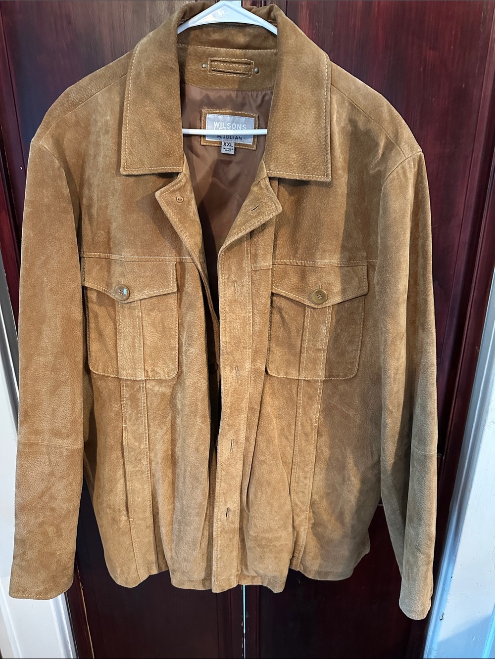 Wilson Suede Vintage Trucker Jacket - Brown/Tan XXL